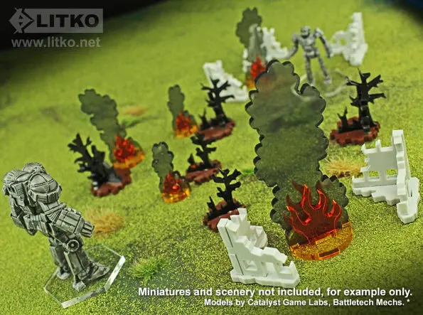 Litko Flaming Wreckage Markers, Variety Set (5) 2