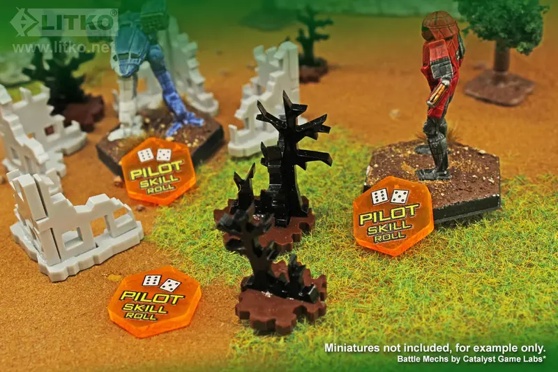 Litko Mecha Pilot Skill Check Tokens Compatible With Battletech (10) 2