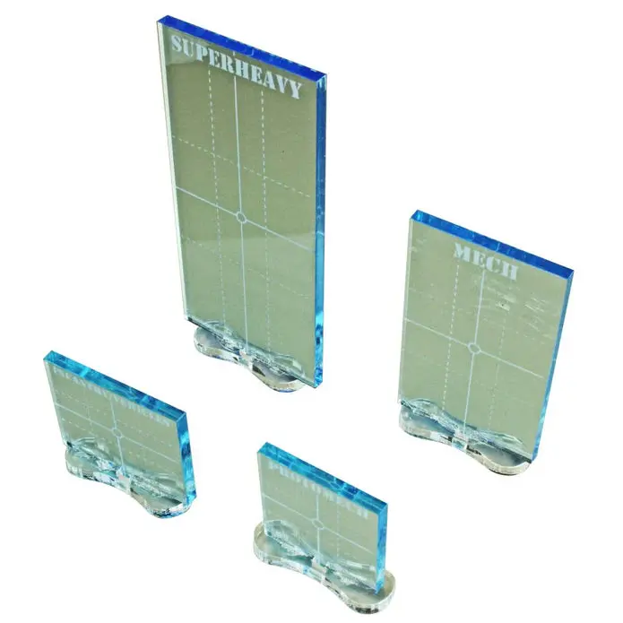 Litko Practical Line Of Sight Marker Set Compatible With Battletech, Transparent Light Blue (4) 1