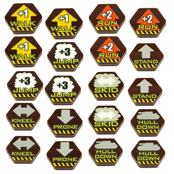 Litko Premium Printed Mecha Combat Maneuvers Token Set (20) 1