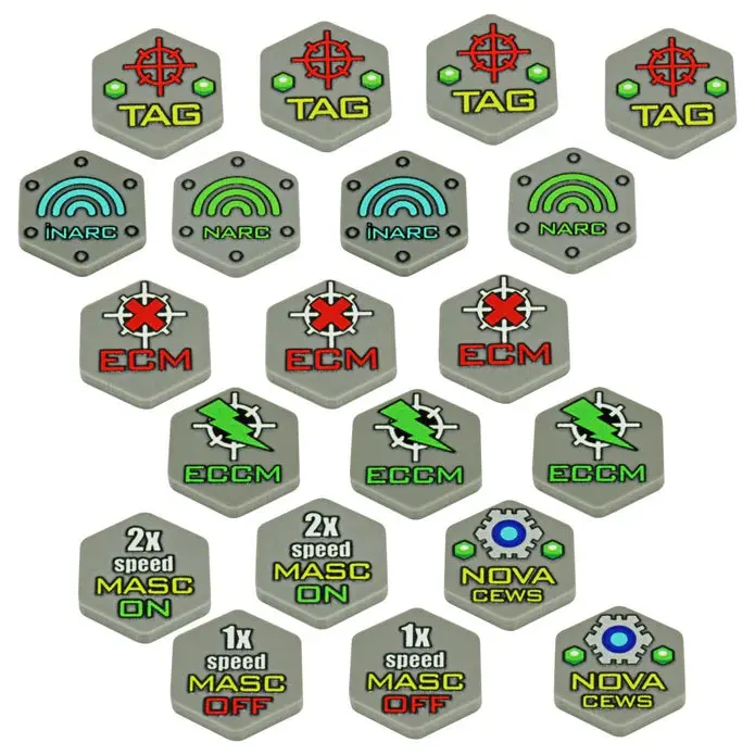 Litko Premium Printed Mecha Electronic Warfare Token Set (20) 1
