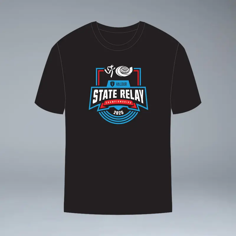 Little Athletics Nsw Valour State Relays Black Tee 3