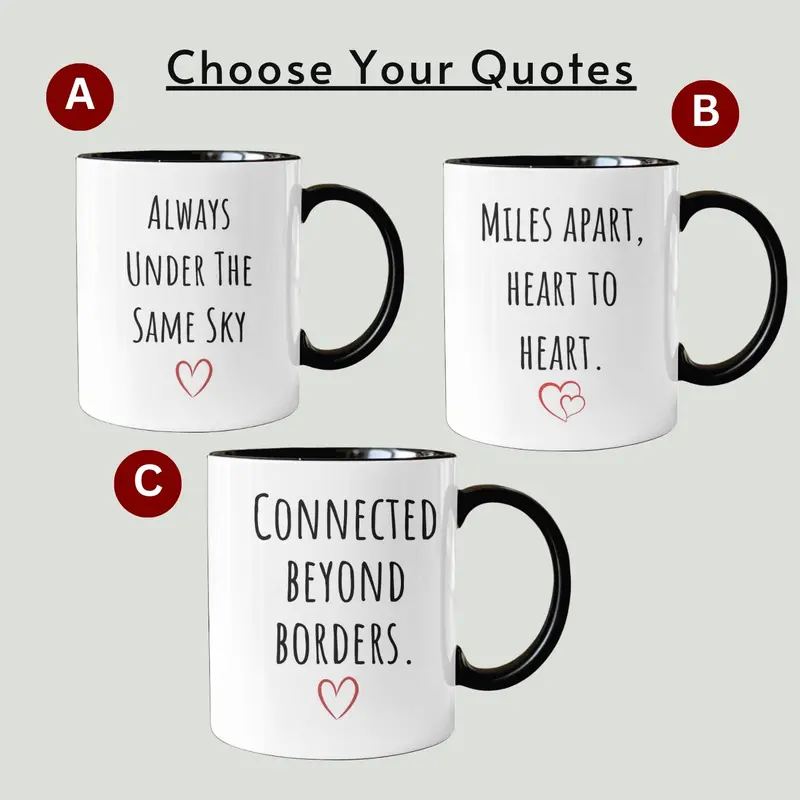 Long Distance Friend Mug, Personalized Long Distance Friend Gift For Best Friends Birthday Gifts, Custom Bestie Friendship Coffee Cup 4