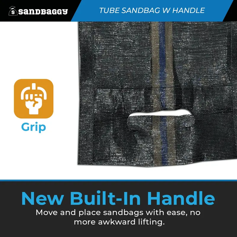 Long Tube Sandbags With Handle - 4 Ft Length (Lasts 1-2 Yrs) - 70 Lb Capacity 3
