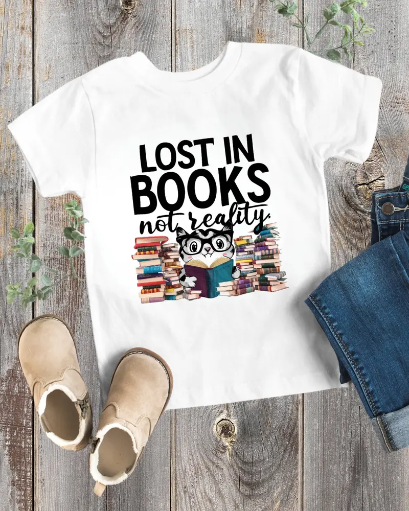 Lost In Book Youth Heavy Cotton T-Shirt 1