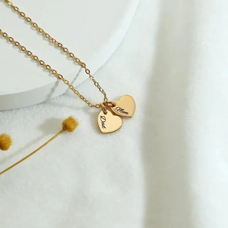 Love Heart Shape Necklace With Customizable Name Design 2