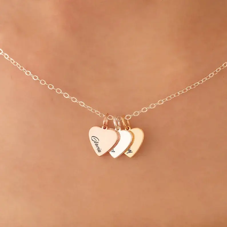 Love Heart Shape Necklace With Customizable Name Design 3