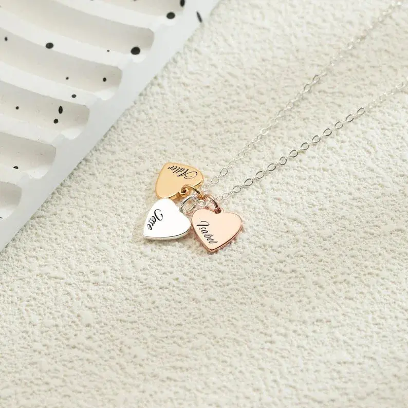 Love Heart Shape Necklace With Customizable Name Design 4