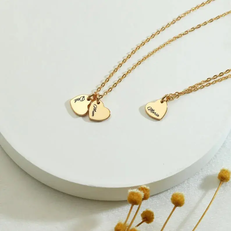Love Heart Shape Necklace With Customizable Name Design 4