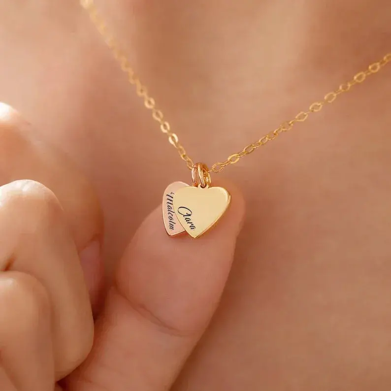 Love Heart Shape Necklace With Customizable Name Design 5