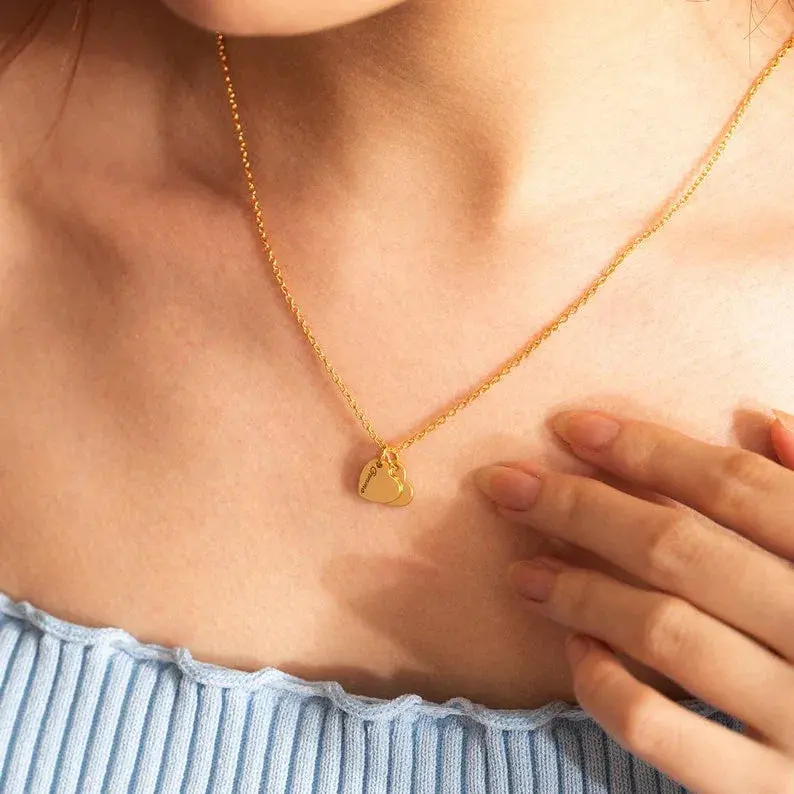 Love Heart Shape Necklace With Customizable Name Design 5