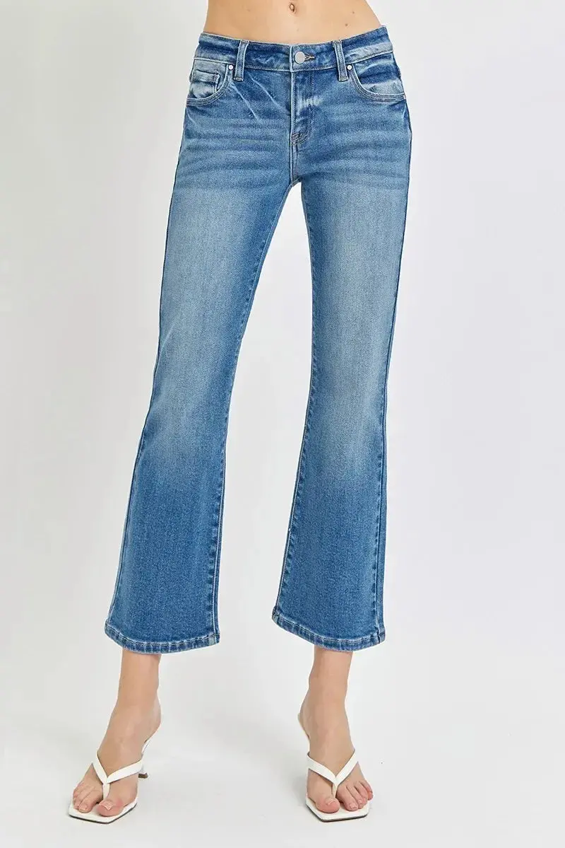 Low Rise Crop Flare Jeans Plus Size 2