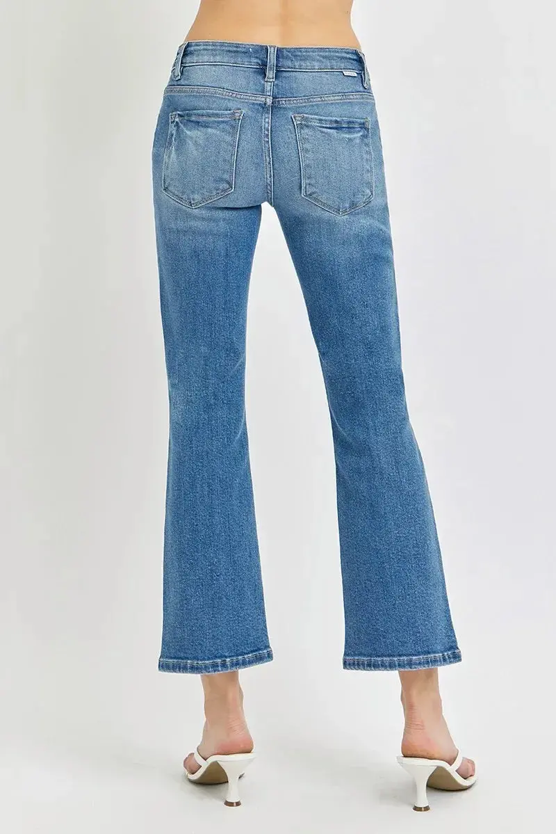 Low Rise Crop Flare Jeans Plus Size 5