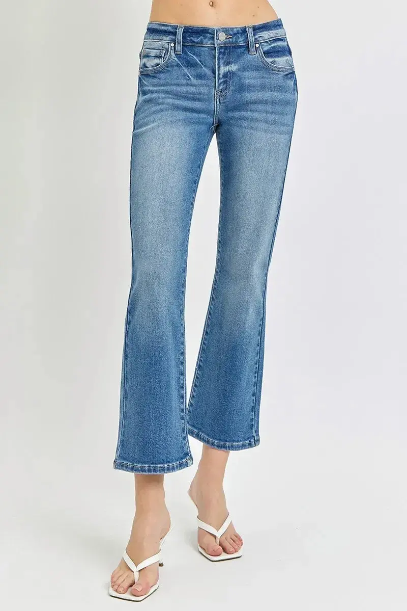 Low-Rise Cropped Flare Jeans for a Retro Look