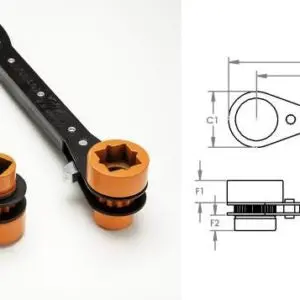 Lowell 101 Triple Dual End Distribution Lineman’S Wrench 2