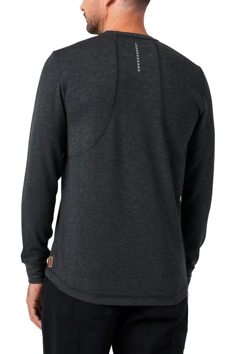 Lucky Brand Workwear Men's Performance Textured Knit Pocket Long Sleeve T-Shirt 2