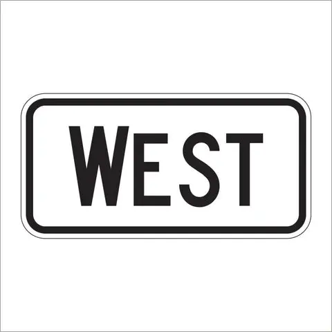 M3-4 West Directional Auxiliary Sign 1