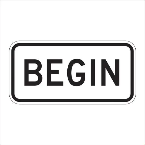 M4-14 Begin Auxiliary Sign 1