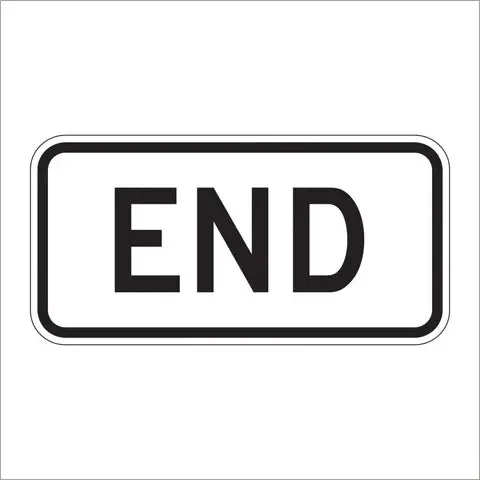 M4-6 End Auxiliary Sign 1
