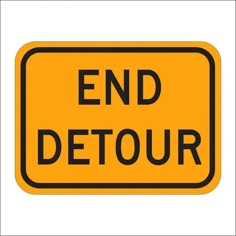 M4-8A End Detour Sign 1
