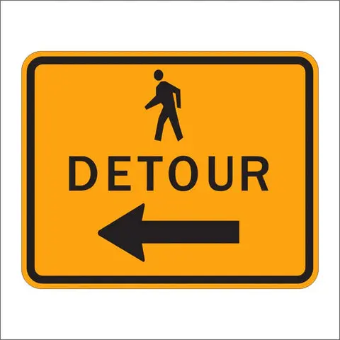 M4-9B Pedestrian Detour Sign 1