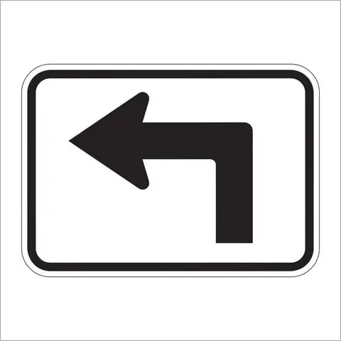 M5-1 Advance Turn Arrow Auxiliary (90 Degree) Sign 1