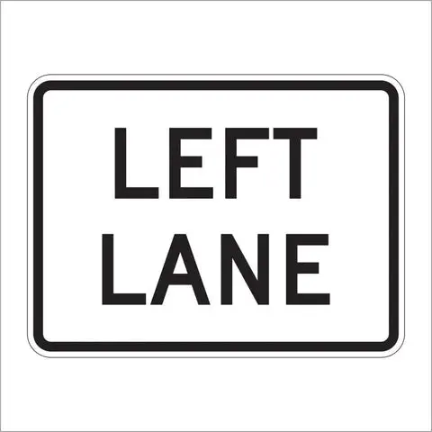 M5-4 Left Lane Sign 1