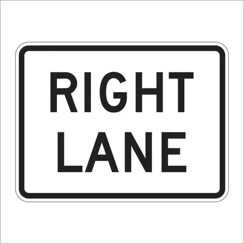 M5-6 Right Lane Sign 1