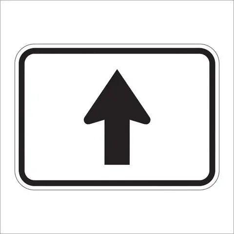 M6-3 Straight Arrow Auxiliary Sign 1