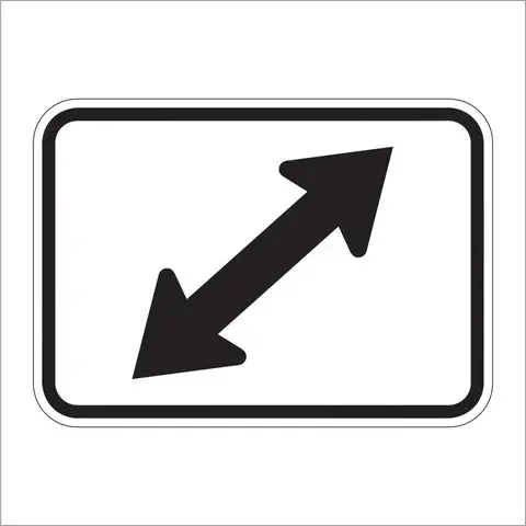 M6-5 Double Diagonal Arrow Sign 1