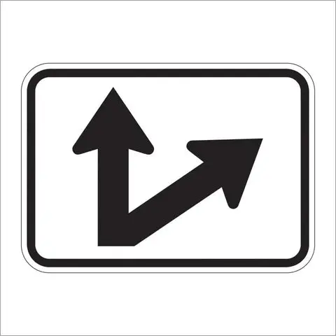 M6-7 Diagonal/Straight Arrow Auxiliary Sign 1