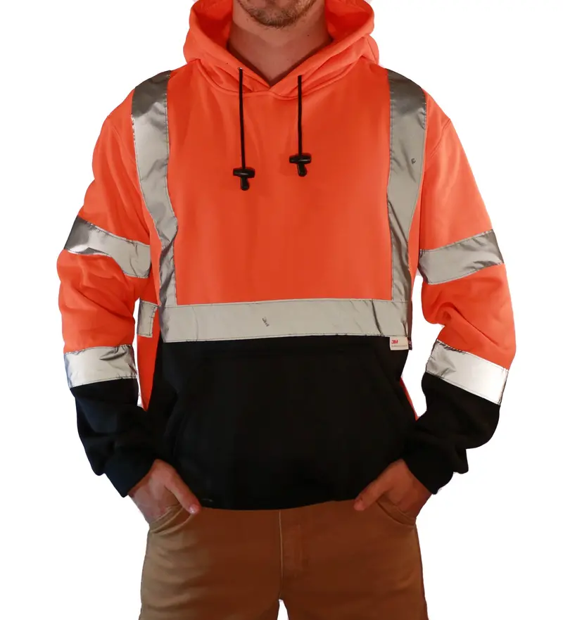 Majestic Men's Class 3 Pullover Hoodie_Hi-Vis Orange 1