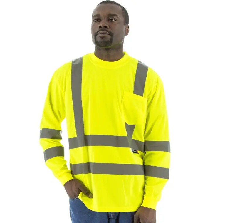 Majestic Men's Hi-Vis Long Sleeve Shirt 1