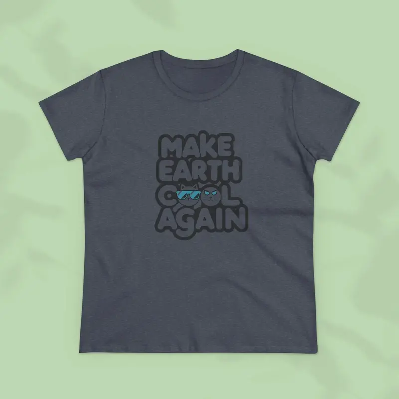 Make Earth Cool Again Planet Cotton Women Tees 17