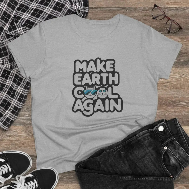 Make Earth Cool Again Planet Cotton Women Tees 3