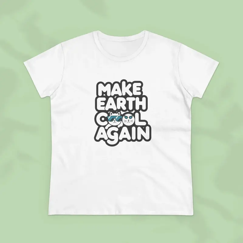 Make Earth Cool Again Planet Cotton Women Tees 7