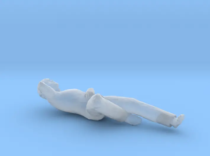 Man Lying Left Leg & Arm Bent 4
