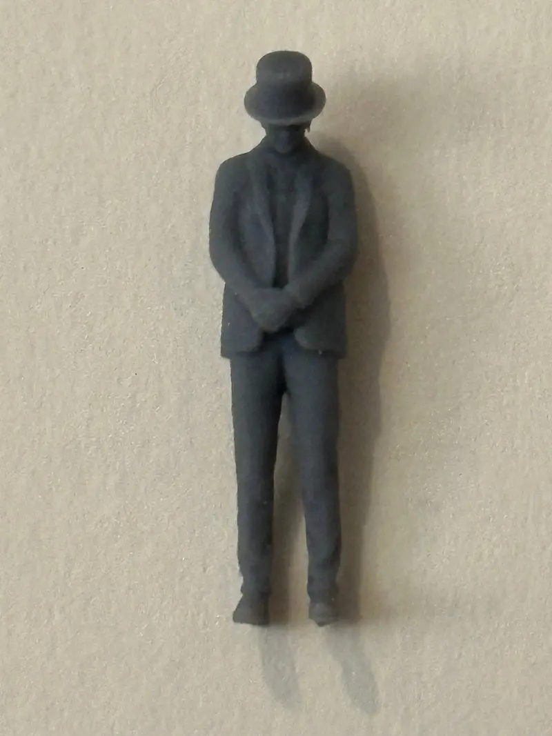 Man Stand Head Bowed Hands Clasped 1