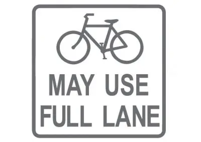 May Use Full Lane 1