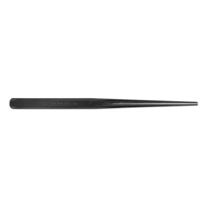 Mayhew Line-Up Punch - Full Finish, 12 In, 1/4 In Tip, Alloy Steel 1