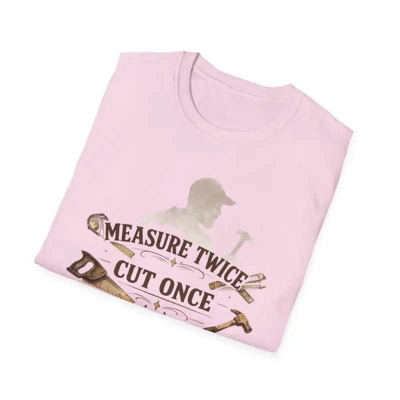 Measures Twice Cut Once Drink Three Times Cotton Tshirt 22