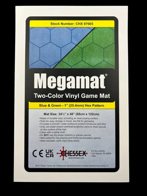 Megamat 1" Reversible Blue-Green Hexes 2