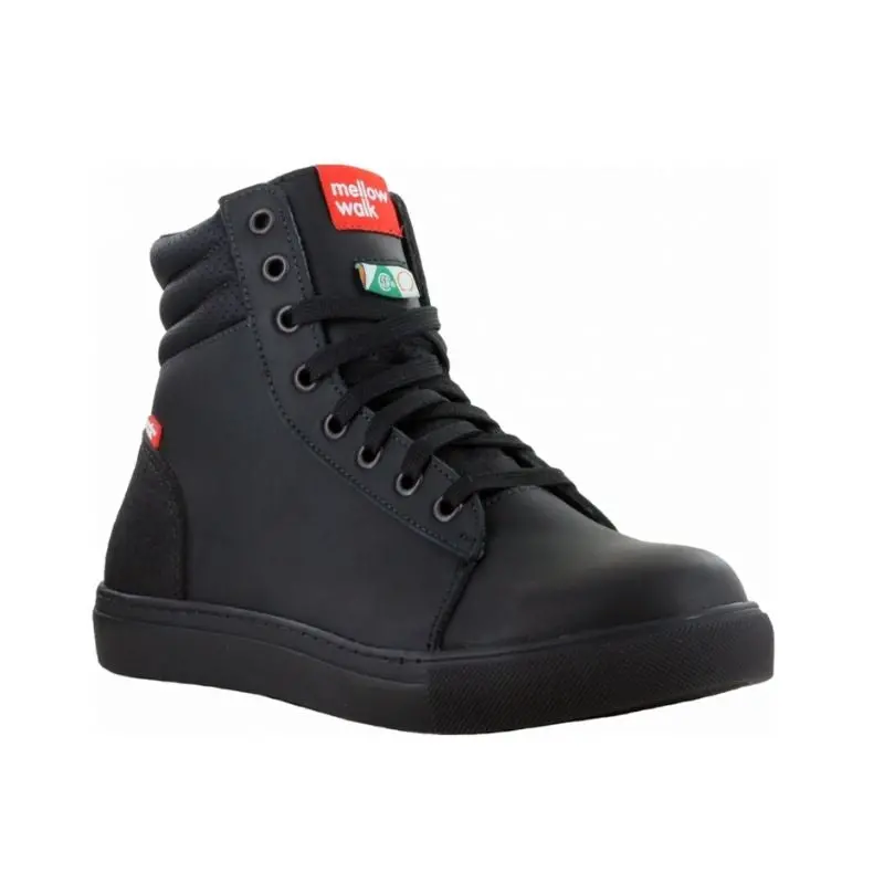 Mellow Walk Jessica Women's High Top 6" Steel Toe Work Shoe 486339 - Black 1