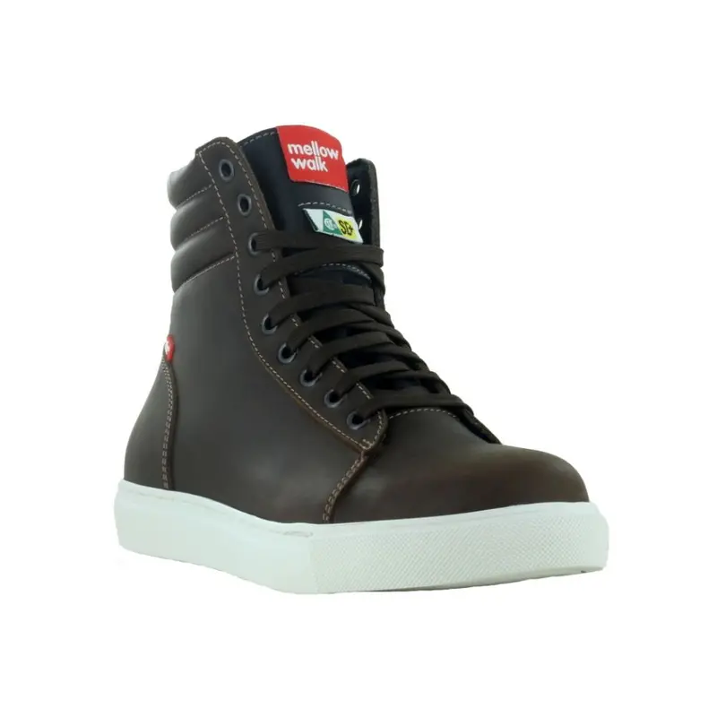 Mellow Walk Jessica Women's Sd+ High Top 6" Steel Toe Work Shoe 486074 - Brown 1