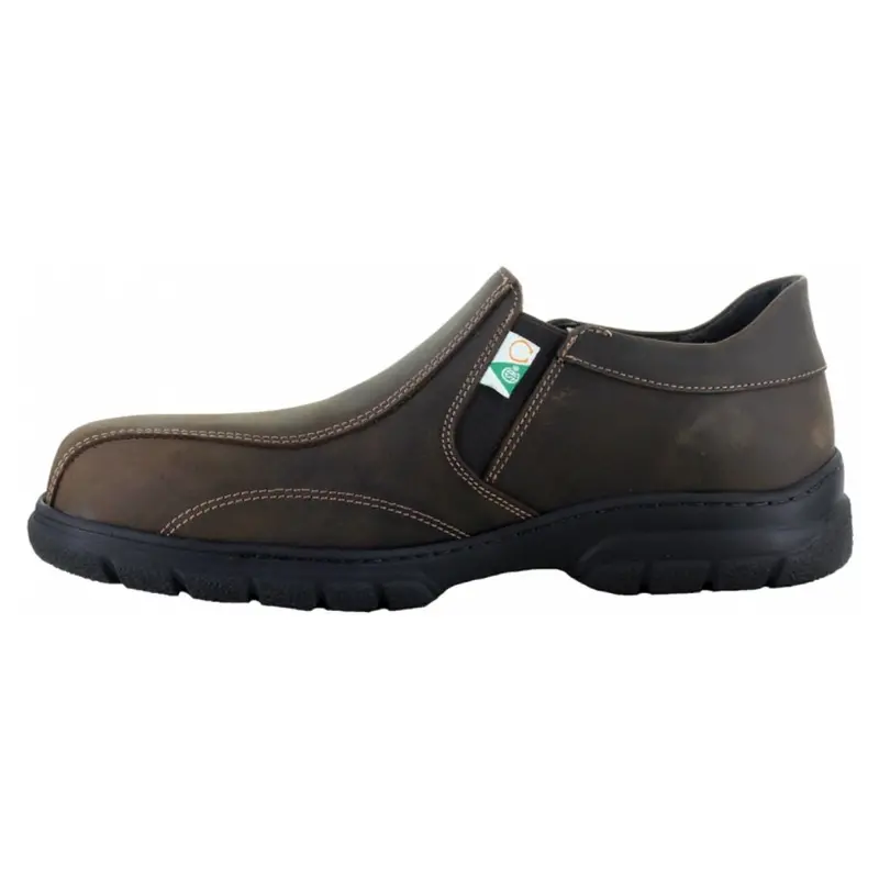 Mellow Walk Quentin Men's Metal Free Composite Toe Slip On Work Shoe - Brown 541128 2