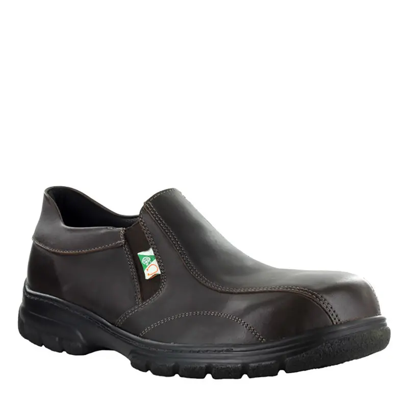 Mellow Walk Quentin Men's Metal Free Composite Toe Slip On Work Shoe - Brown 541128 6
