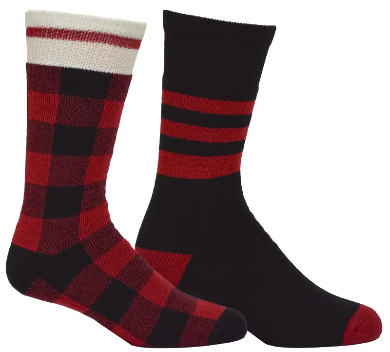 Men's Kodiak Wool Blend Work Socks 2Pk - Red 536672 1