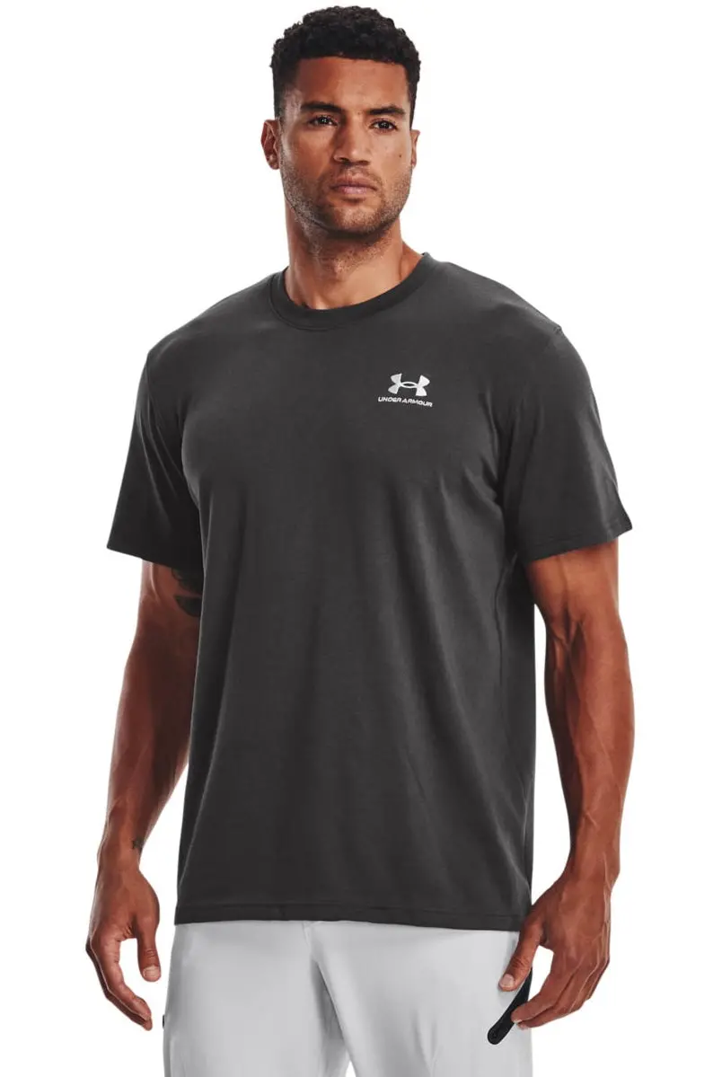 Men's Ua Logo Embroidered Heavyweight Short Sleeve 1373997-010 1
