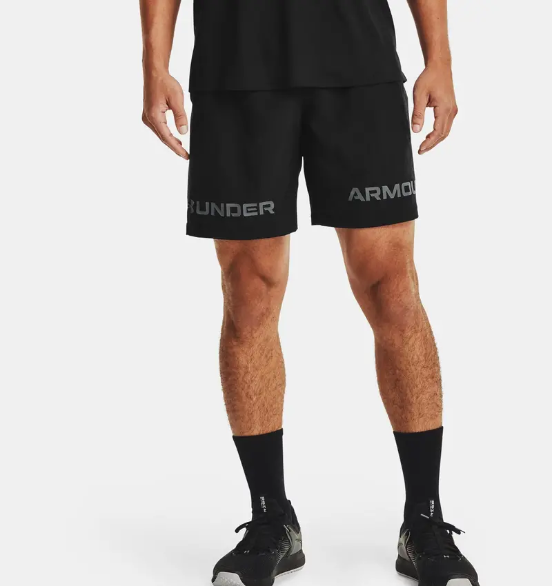 Men's Ua Woven Graphic Wordmark Shorts 1361433-001 1