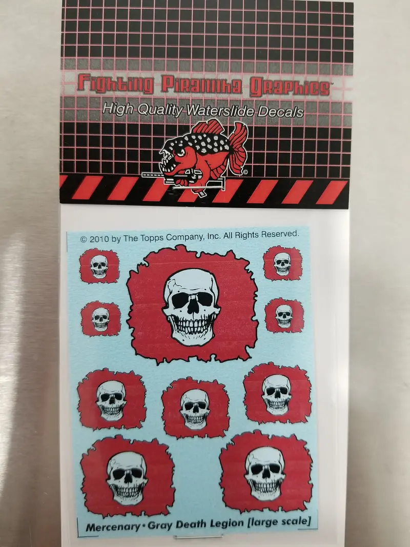 Merc Gray Death Legion Decals- Large Scale 1